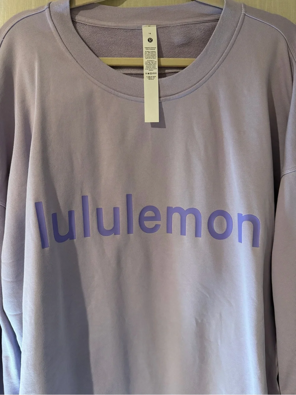 Lululemon Perfectly Oversized Graphic Crewneck in Lilac Smoke 14